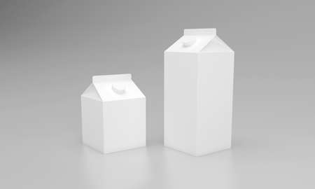 Milk Pack Packaging Packet Design 3D Renderedの写真素材