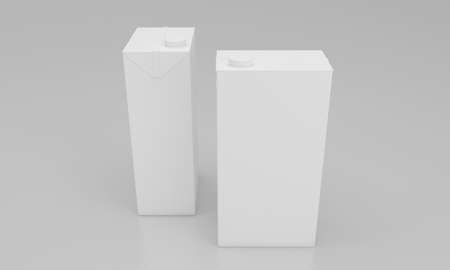 Milk Pack Packaging Packet Design 3D Renderedの写真素材