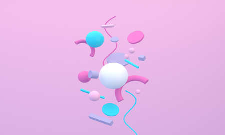 3D geometric shapes background