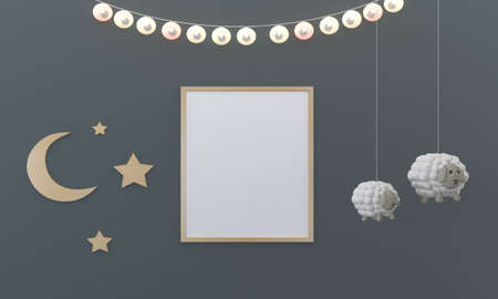Kids photo frame Mockup Design