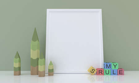 Kids photo frame Mockup Design