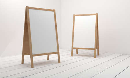 Empty Outdoor Advertising board A Stand Mockup Design