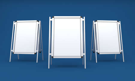 Empty Outdoor Advertising board A Stand Mockup Designの写真素材