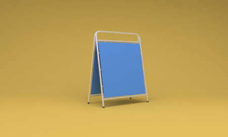 Empty Outdoor Advertising board A Stand Mockup Design