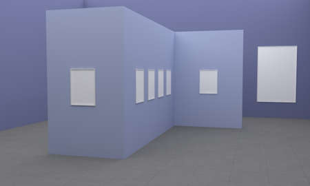 Art Gallery Frames Mockupの写真素材