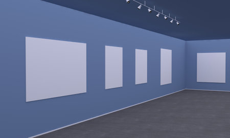 Art Gallery Frames Mockupの写真素材