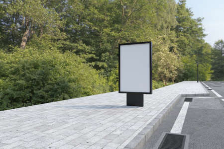 Mufi Sign Board Mockupの写真素材