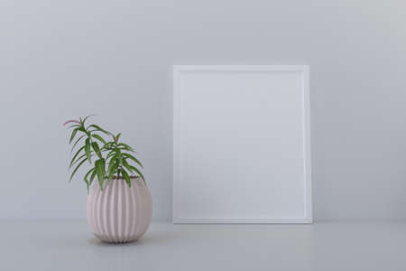 Empty Photo Frame Mockup Design Mockupの写真素材