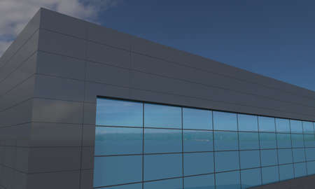 Building Closeup 3d Rendered