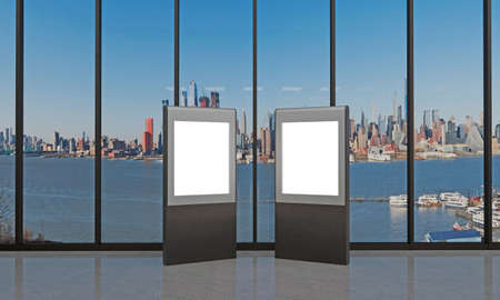 Totem and Kiosk Digital Signage 3d Rendered