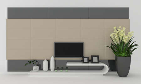 LCD TV rack interior Wall