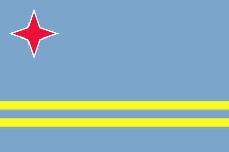 Aruba National Flagのイラスト素材