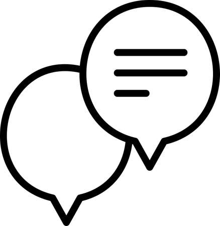 Speech bubbles line iconsのイラスト素材