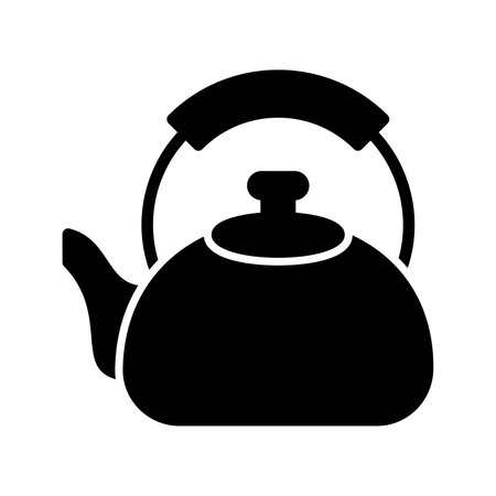 Old Style Kettle Glyph Iconのイラスト素材
