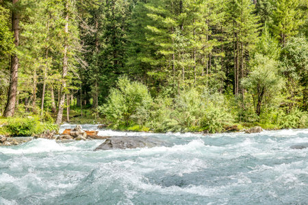 River of Kumrat Valley Beautiful Landscape Mountains View