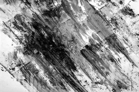 Black and white, greyscale, monochrome, Hand painted Watercolor Backgroundsの写真素材