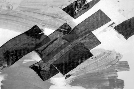 Black and white, greyscale, monochrome, Hand painted Watercolor Backgroundsの写真素材