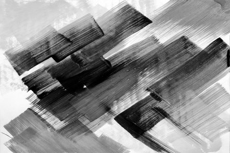 Black and white, greyscale, monochrome, Hand painted Watercolor Backgroundsの写真素材