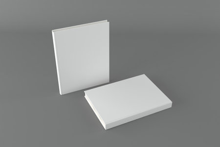Book Cover Mockup 3d Rendering Illustrationの写真素材