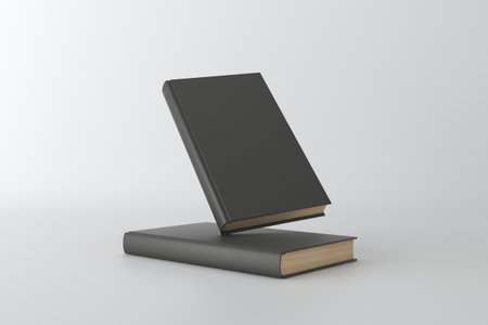 Book Cover Mockup 3d Rendering Illustrationの写真素材