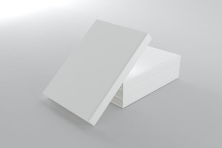 Book Cover Mockup 3d Rendering Illustrationの写真素材