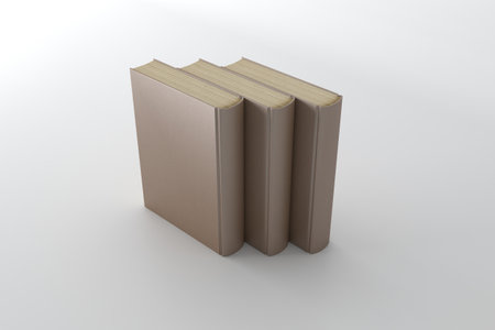 Book Cover Mockup 3d Rendering Illustrationの写真素材