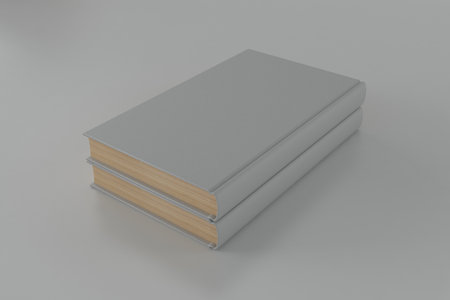 Book Cover Mockup 3d Rendering Illustrationの写真素材