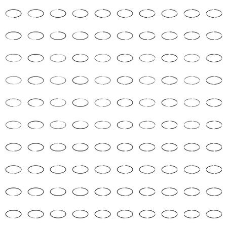 Abstract Circle Shapes Set, Grunge Oval Thin line bold line, filled glyph shape, Brush Stroke Contemporary Aesthetic Shape bundle 100, 50のイラスト素材