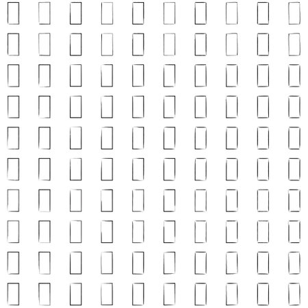 Abstract Square Shapes Set, Grunge Rectangular Thin line bold line, filled glyph shape, Brush Stroke Contemporary Aesthetic Shape bundle 100, 50のイラスト素材