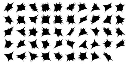Abstract sparkle shape, sign and Contemporary Symbols Set 100, 50 Setのイラスト素材