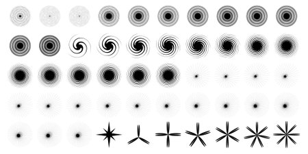 Abstract sparkle shape, sign and Contemporary Symbols Set 100, 50 Setのイラスト素材