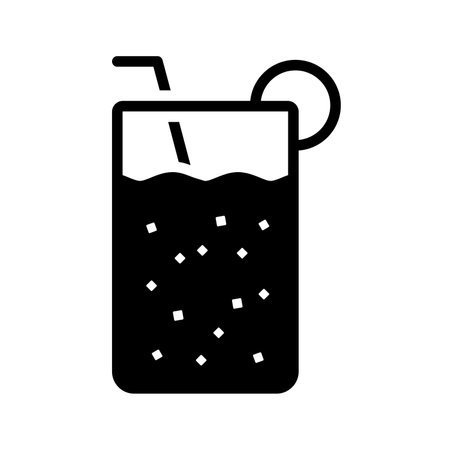 Drinks Recipes Glyph Icon pictogram symbol visual illustrationのイラスト素材
