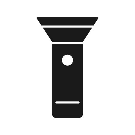 Flashlight Glyph Icon pictogram symbol visual illustrationのイラスト素材