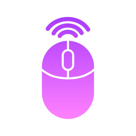 Wireless input device Glyph Icon pictogram symbol visual illustrationのイラスト素材