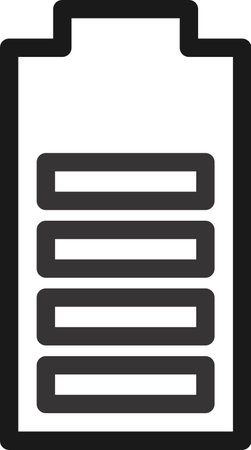 Battery Line Icon 64px pictogram symbol visual illustrationのイラスト素材