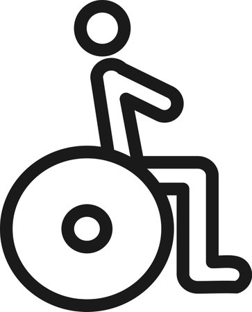 Accessibility Line Icon 64px pictogram symbol visual illustrationのイラスト素材