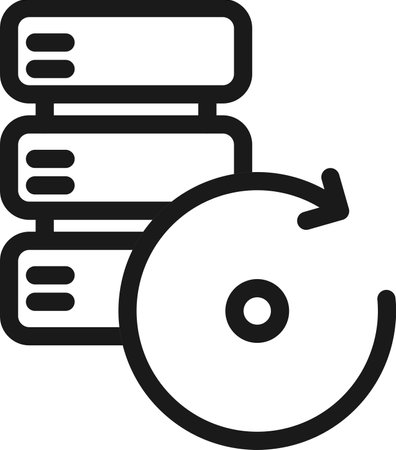 Backup & reset Line Icon 64pxのイラスト素材