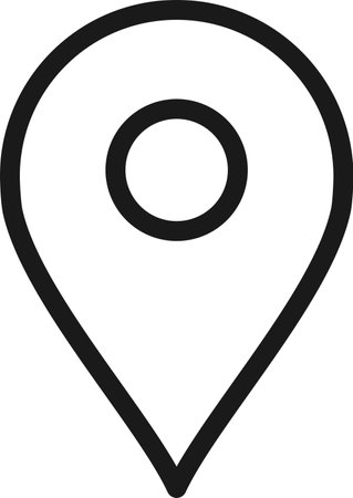 GPS Line Icon 64px pictogram symbol visual illustrationのイラスト素材