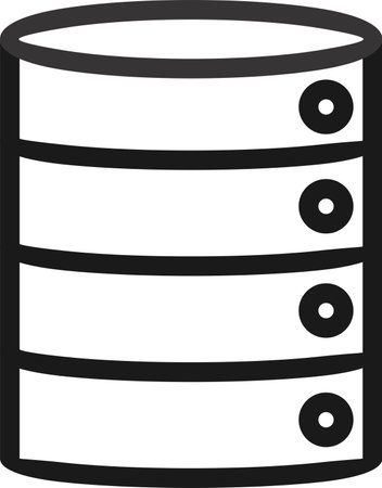 Storage Line Icon 64px pictogram symbol visual illustrationのイラスト素材
