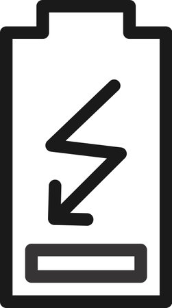 Power saving Line Icon 64px pictogram symbol visual illustrationのイラスト素材