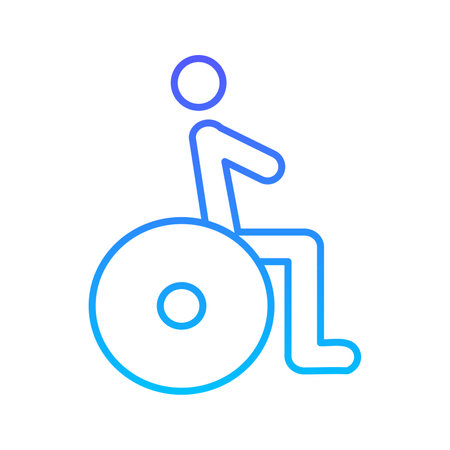 Accessibility Line Gradient Icon pictogram symbol visual illustrationのイラスト素材