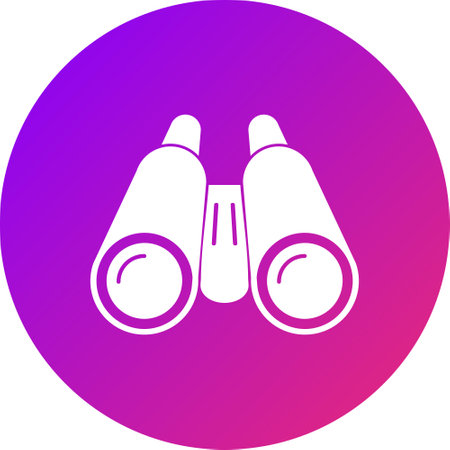 Explore Glyph Rounded Background Icon pictogram symbol visual illustrationのイラスト素材