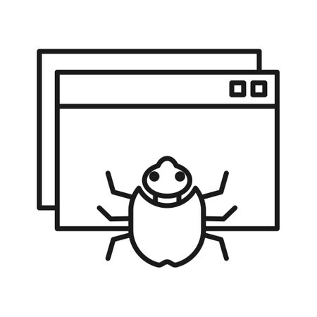 Web Crawler Line Icon pictogram symbol visual illustration