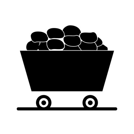 Coal Mine Glyph Icon pictogram symbol visual illustrationのイラスト素材