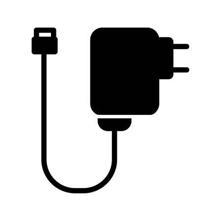 Charger Glyph Icon pictogram symbol visual illustrationのイラスト素材