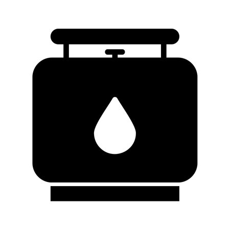 Gas Cylinder Glyph Icon pictogram symbol visual illustrationのイラスト素材
