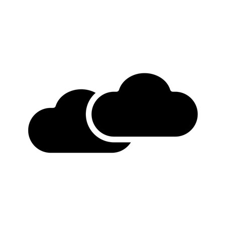 Cloud Glyph Icon pictogram symbol visual illustrationのイラスト素材