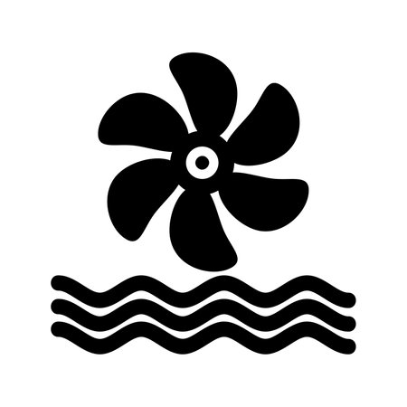 Turbine Glyph Icon pictogram symbol visual illustrationのイラスト素材