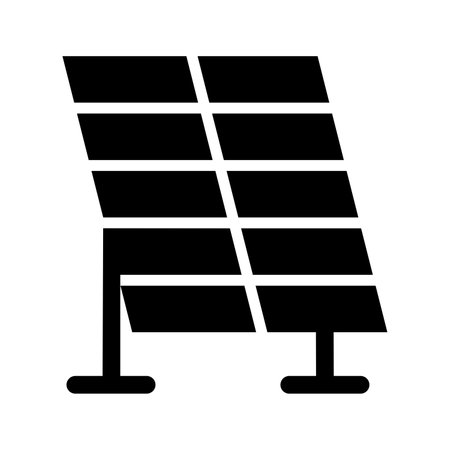 Solar Panel II Glyph Icon pictogram symbol visual illustrationのイラスト素材