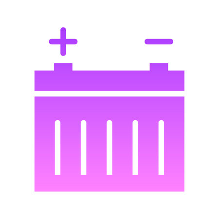 Battery II Glyph Gradient Icon pictogram symbol visual illustrationのイラスト素材